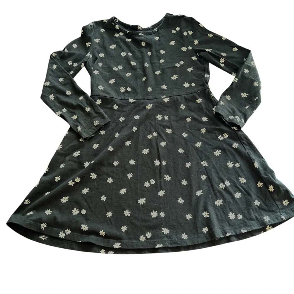 GAP | Floral Long Sleeve Black Dress